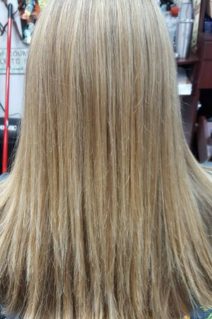 full blonde color with highlights 